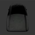 Light Gray Modern Dining Chair With Diamond Quilted Backrest And Black Slim Legs