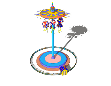 Modern Amusement Equipment Theme Park Facilities Playground 3d model