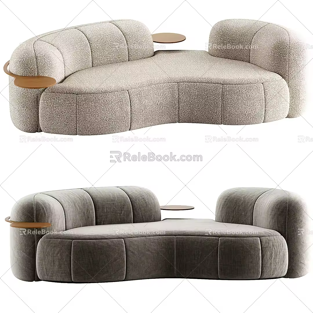Italian Poliform Curved Multiplayer Sofa 3d model