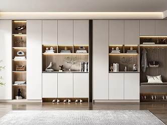 Modern shoe cabinet shoe cabinet combination 3d model
