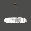Stylish Modern White Layered Round Disc Chandelier Illuminated Light Design