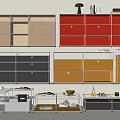 Modern Decorative Cabinets In Various Colors With Drawers And Shelves Interior Design