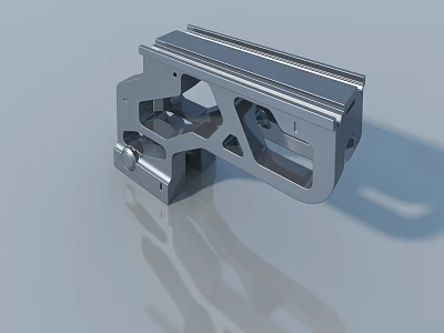 Modern Swing Door Hardware With Metal Components And Durable Design 3d model