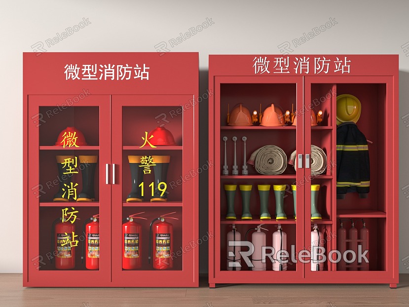 Modern fire fighting equipment fire hydrant fire extinguisher safety exit alarm emergency lighting model