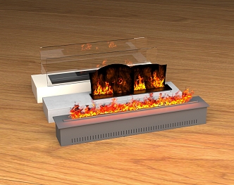 Electronic Fireplace Flame 3d model