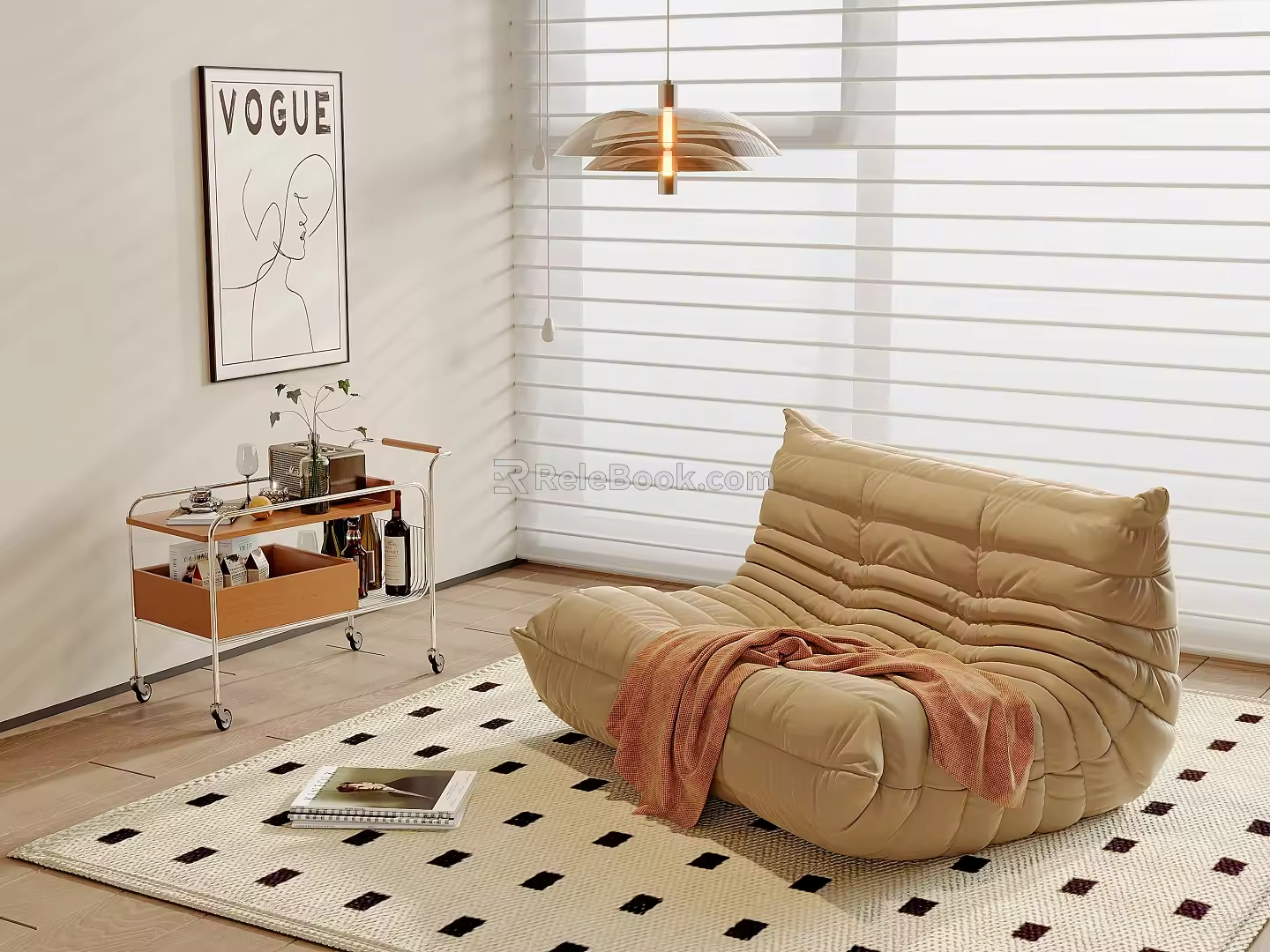Modern Lazy Sofa 3d model