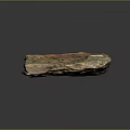 Wooden Stone Slab With Natural Speckled Pink Brown Gray Colors And Label 12