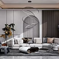 Kaws sofa coffee table combination 3d model