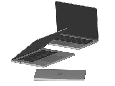 Modern Laptop Tablet PC model