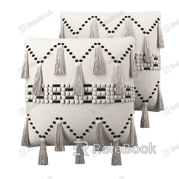 Modern Pillow Tassel Cushion model