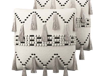 Modern Pillow Tassel Cushion model