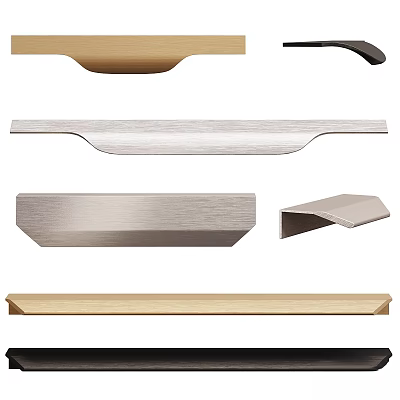 Modern Double Sofa With Brushed Metal Gold And Wooden Decorative Trim Strips 3d model