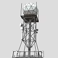 Heavy-duty Industrial Steel Tower Structure With Spherical Top Device And Metal Framework And Observation Platform