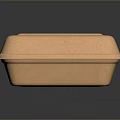 Orange Disposable Foam Lunch Box With Lid For Takeout Food Storage