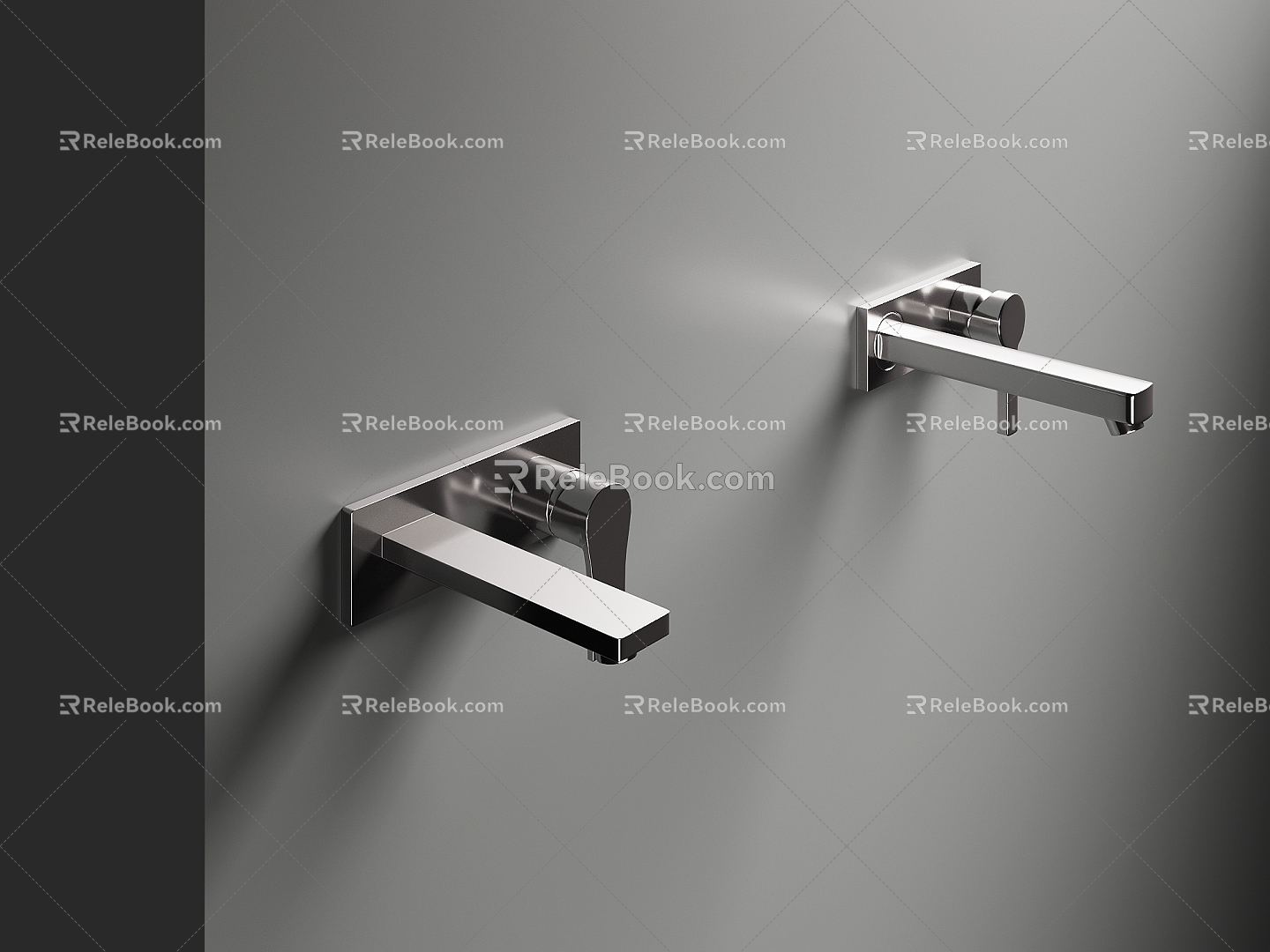 Modern faucet in-wall faucet 3d model