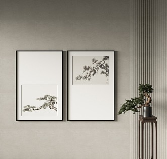 New Chinese Decorative Painting 3d model