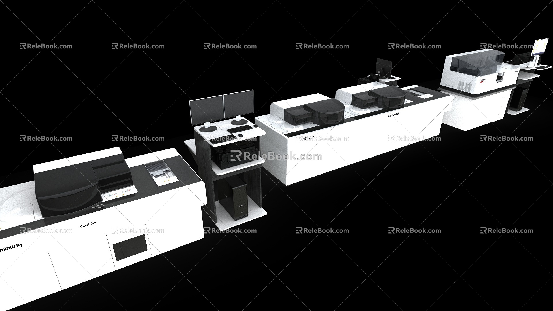 Automatic biochemical analyzer medical equipment 3d model