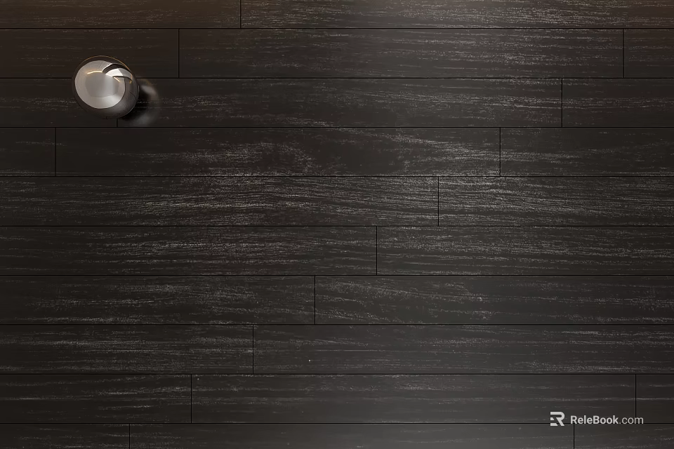 Dark Hardwood Floor With Natural Wood Grain For Modern Interior Design 3d model 
