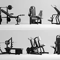 Gym Fitness Equipment With Barbell Bench Press Adjustable Fitness Chair And Multi Functional Trainer