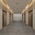 Elegant Hotel Lobby Interior Design With Wooden Accent Wall Gray Flooring And Green Plants