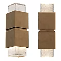 Modern Double Layered Square Metallic Wall Lamps for Contemporary Home Decor