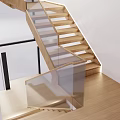 Sleek Modern Spiral Staircase Design With Wooden Steps In Bright Residential Interior