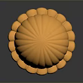 Ornate Golden Spherical Decorative Household Item With Petal Base Design