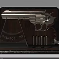 Vintage BOERBOEL 357 Revolver in Wooden Display Case with Bullets