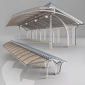 Decorative Outdoor Garden Gazebo With Arched Columns And Latticed Roof Design