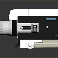 Vintage Canon Electronic Camera With Classic Design And Large Zoom Lens