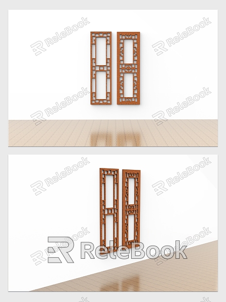 New Chinese-style Flower Window Border model