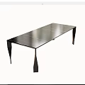 Modern Dining Table Simple Rectangular Dining Table 3d model