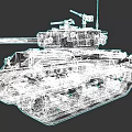 Heavy Duty Military Tank With Turret Cannon Tracks And Armored Exterior