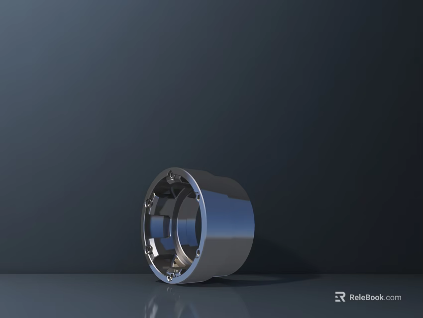 Car Wheel Hub Metal Component With Shiny Surface And Durable Design 3d model 