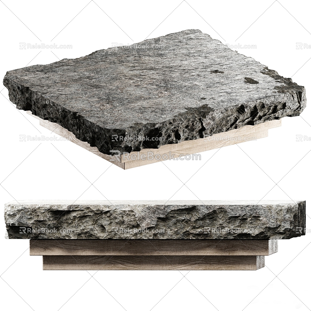 Coffee table stone coffee table stone coffee table living room coffee table 3d model