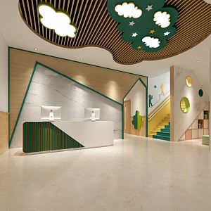 Modern Kindergarten Hall 3d model