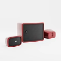 High Quality VIO Red And Black Computer Speakers Three Piece Set 3d model