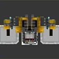 Mechanical Game Movie Character With Yellow Green Armor And Robot Arms Design