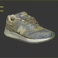 New Balance 574 Running Shoes Blue And Gray Suede And Mesh Upper With White Sole
