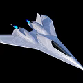 Futuristic Aerodynamic Passenger Plane With Silver Body And Blue Jet Engines