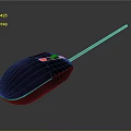 Sleek Wired Computer Mouse with Blue LED Light and Ergonomic Design for Office Gaming Use