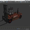 Heavy Duty Industrial Forklift With Cab Forks And Lifting Mechanism For Material Handling