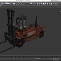 Forklift Transport Forklift Tractor Earth Cattle Tool Vehicle Low Face Number Low Model Simple Model Game Sub-era Film and Television Level Super Realistic High Precision 3d model