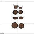 Stylish Wicker Household Items With Various Shapes For Home Storage And Decoration