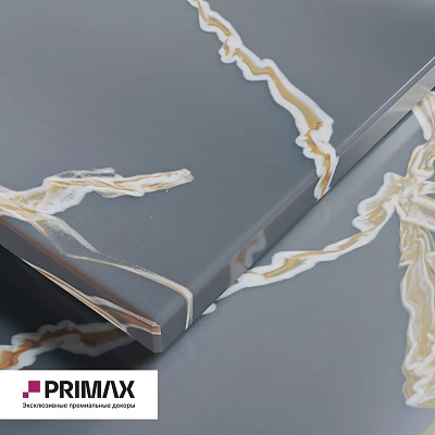 Gray Building Component With Gold Vein Patterns And Smooth Surface Design 3d model