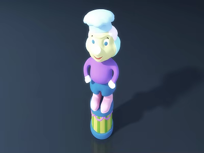 Modern Ornaments Horse Doll Peking Opera Mask Doll 3d model