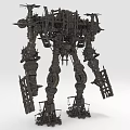 Intricate Mechanical Creature With Metal Limbs And Complex Industrial Structure Design 3d model