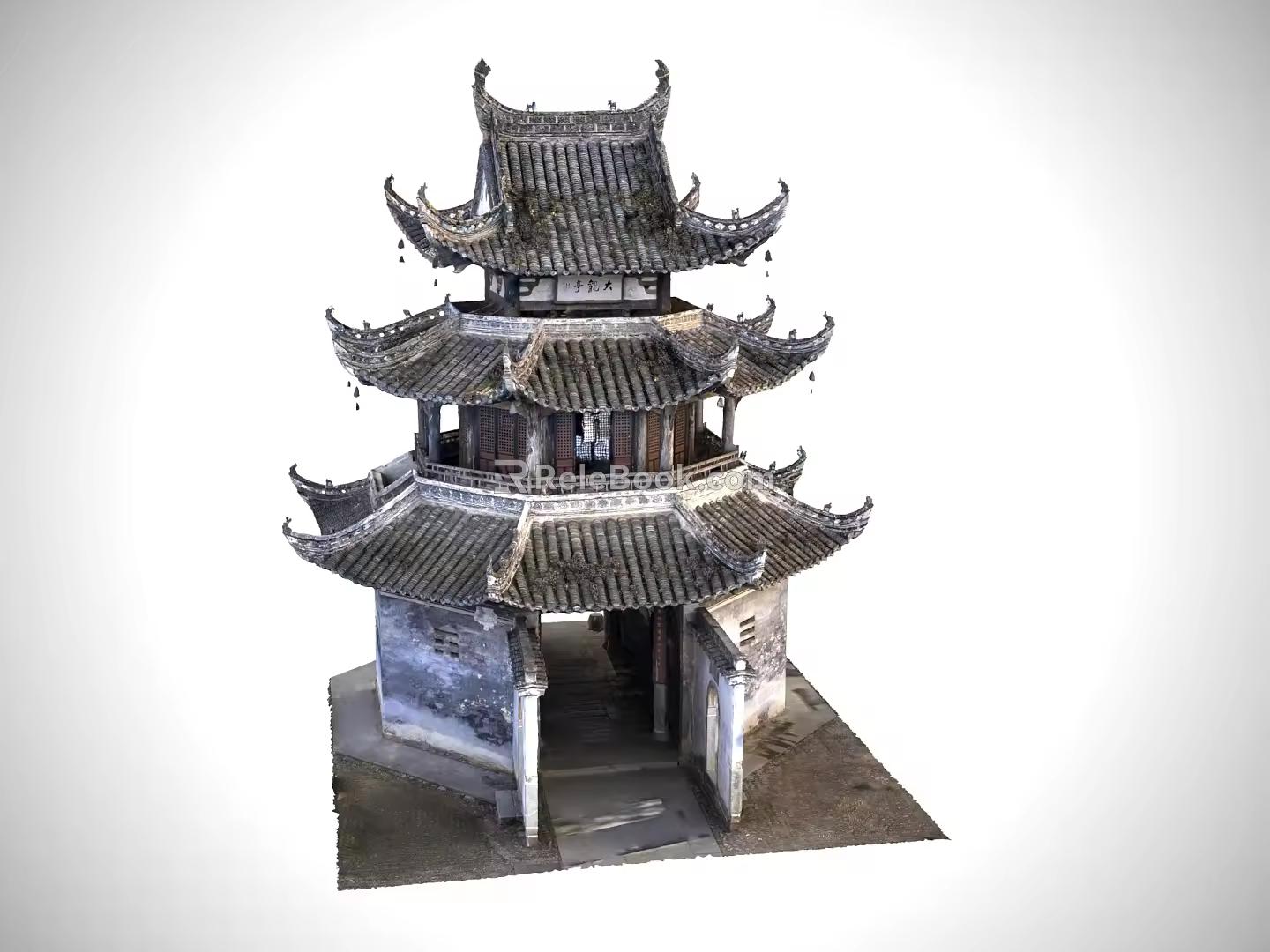 The tower pavilion of the stilting tower 3d model