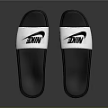 Comfortable Black And White Slippers With Simple Design For Indoor Daily Use