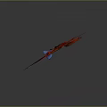 Vibrant Red Black Flying Game Movie Character With Sharp Wings And Claws